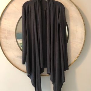 Lululemon Charcoal Grey Munda Waterfall Cardigan (Size 4)